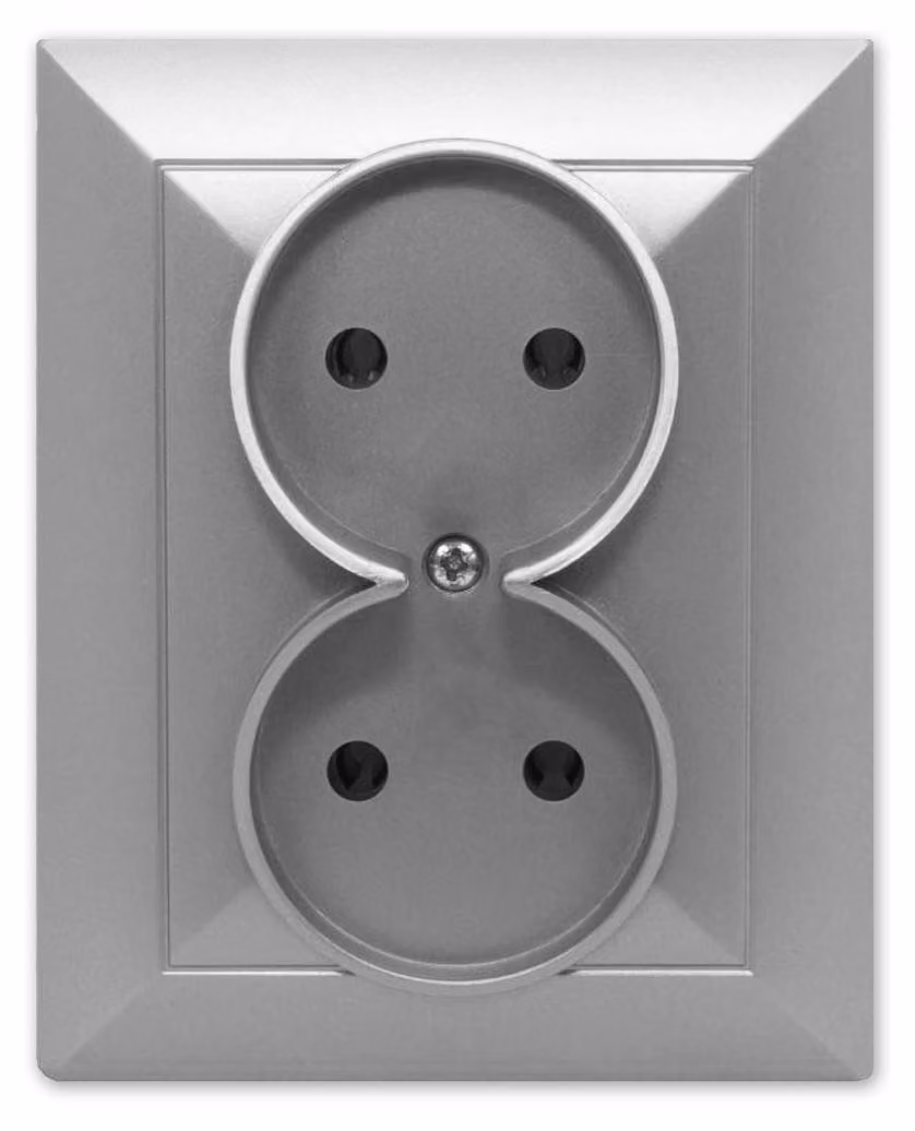 Prese multiple da parete, modello TIMEX-Elektro Opal, per incasso