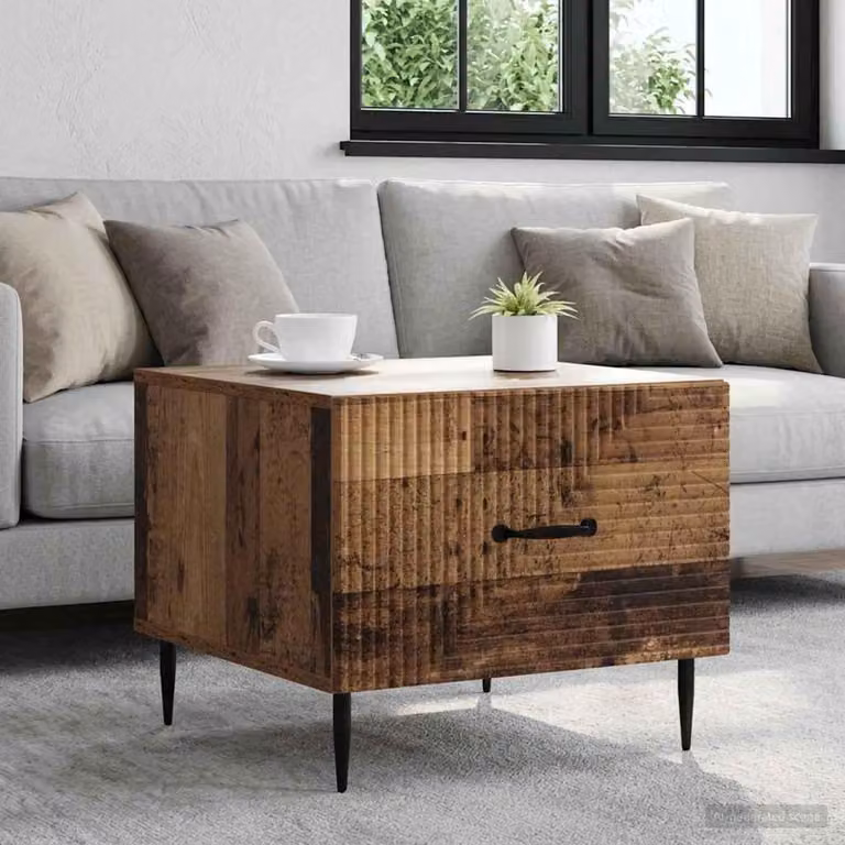 Maison Exclusive - Tavolino con cassetti in legno di recupero 49 x 50 x 40 cm, materiale a base di legno