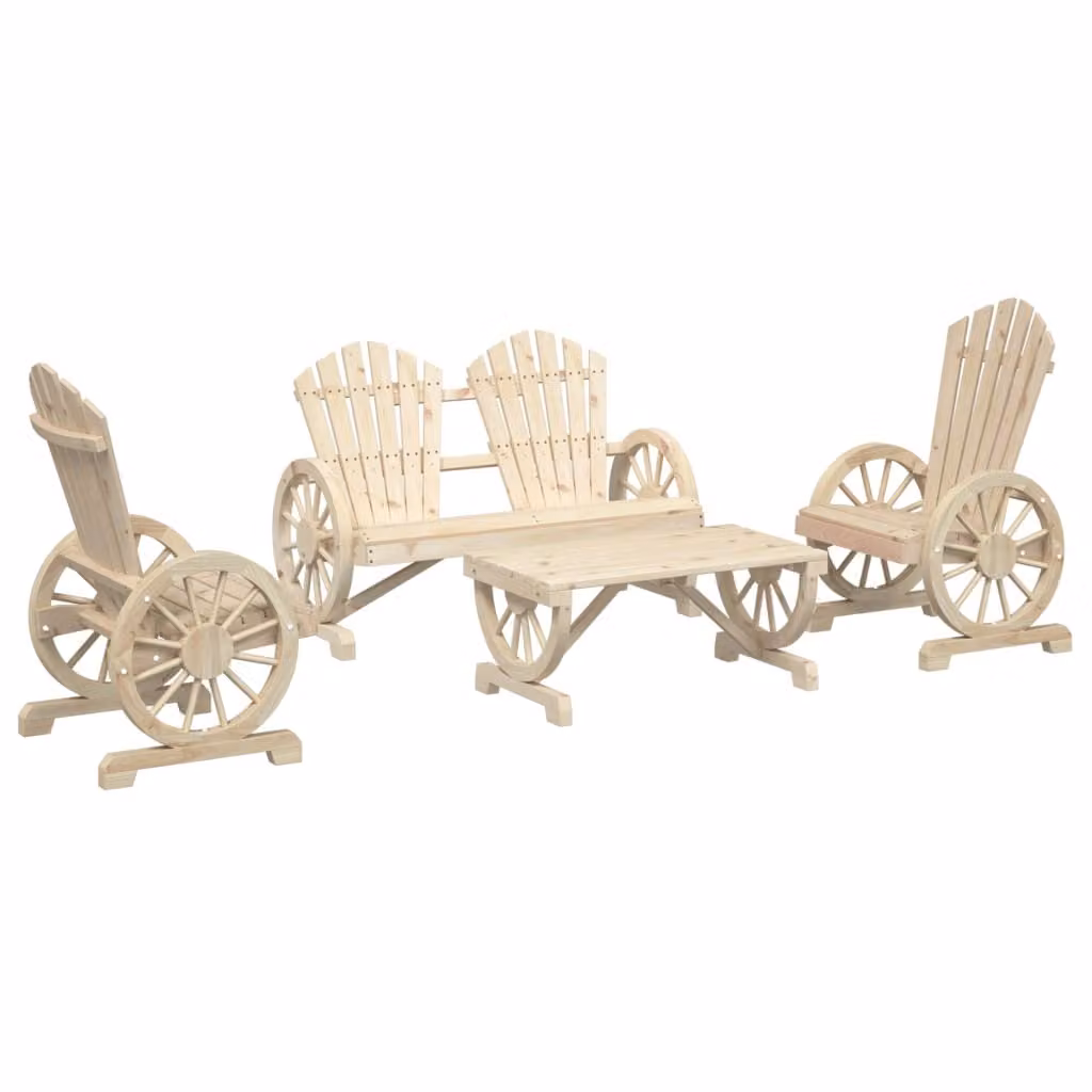 Maison Exclusive - Set da giardino a 4 pezzi in legno massello di abete