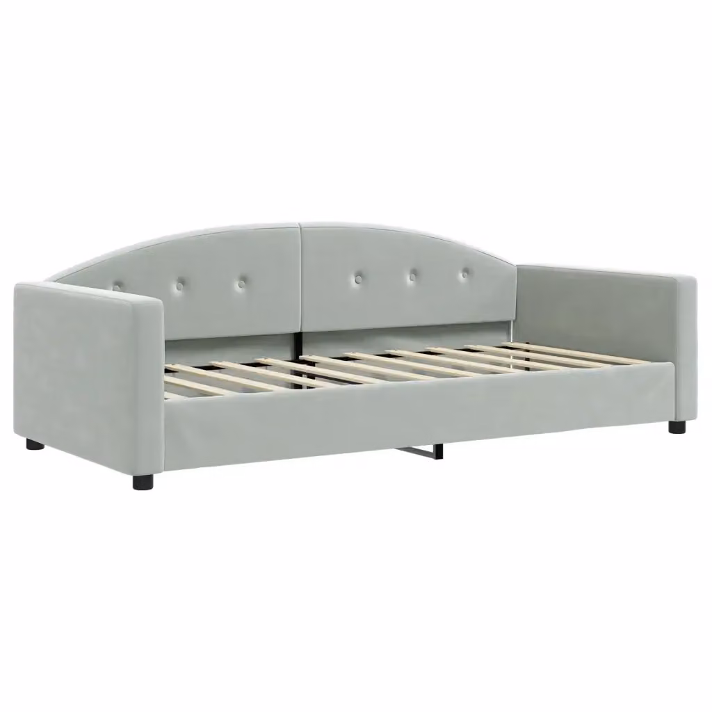 Letto da giorno moderno vidaXL in velluto grigio – 2