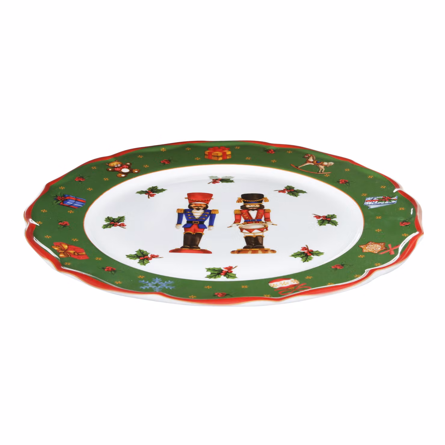 Sottopiatto natalizio KASANOVA con decorazione soldatini verde, Diametro: 32,5 cm – 2