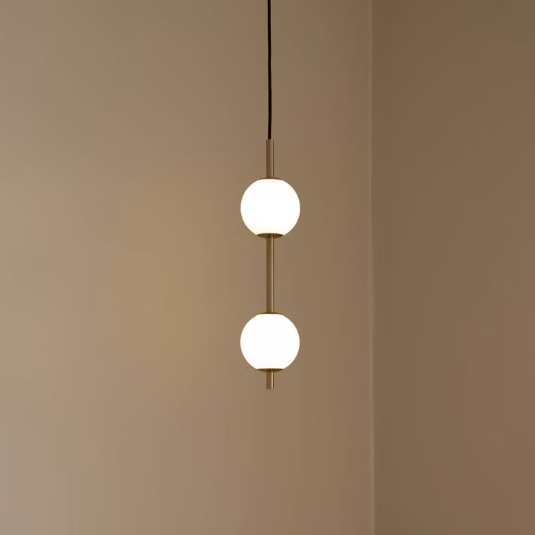 UMAGE Lampada a sospensione Audrey, dimmerabile, Ottone / Oro, Soggiorno / Sala da pranzo, Metallo, Design, Lampada a sospensione