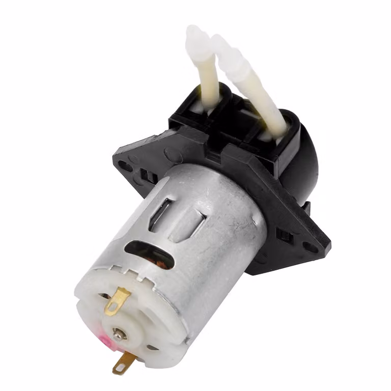 D-2 2*4 mm, 24 V CC, pompa peristaltica fai-da-te per liquidi, pompa dosatrice per analisi di laboratorio (nera)