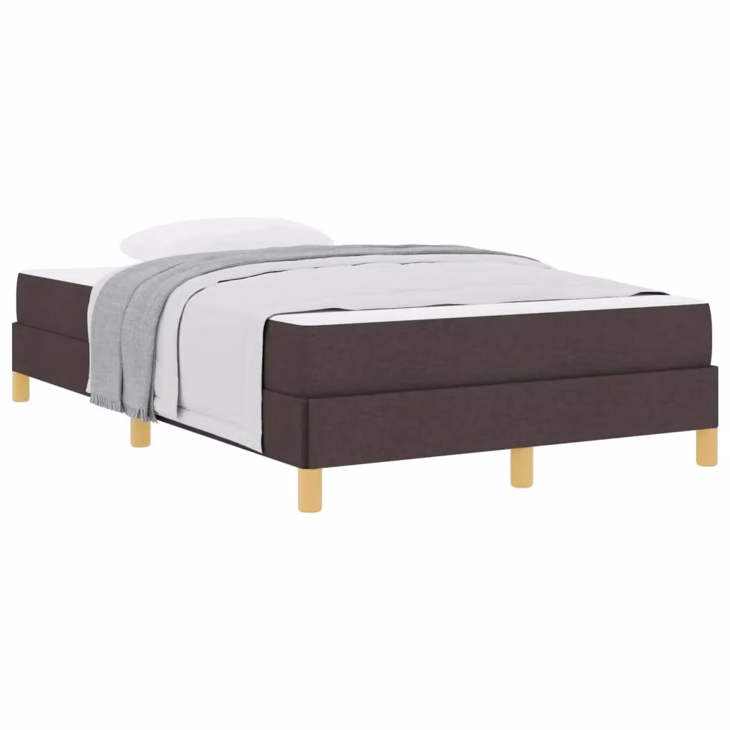 Letto con materasso a molle vidaXL in tessuto marrone, L/P/H: 200 x 120 x 64 cm – 2