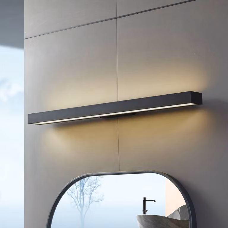 Applique da parete Zafira Lucande, Nero, Bagno, Alluminio, Moderno, Applique