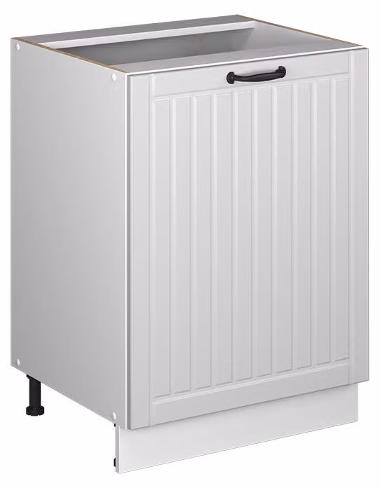 Mobiletto base cucina Vicco Fame-Line Bianco rustico/Bianco 60 cm 1 anta senza piano di lavoro, Model 65133