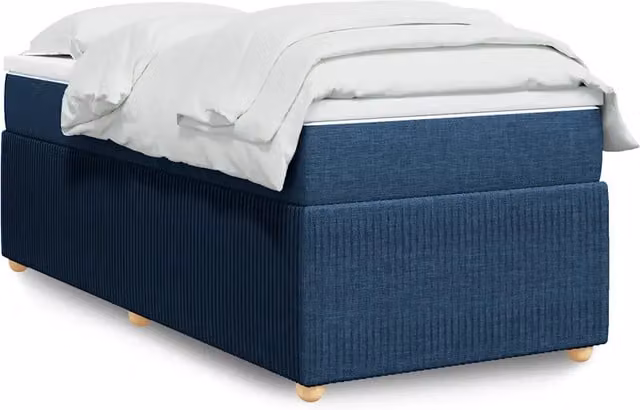 Letto con Giroletto a Molle e Materasso vidaXL Blu e Bianco L 80 cm x P 200 cm