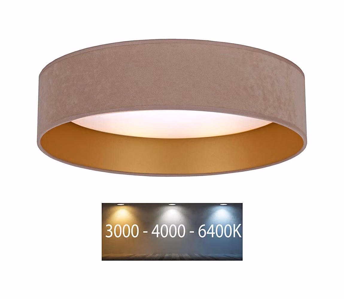 Brilagi - Plafoniera LED VELVET LED/12W/230V d. 30 cm 3000K/4000K/6400K beige/oro