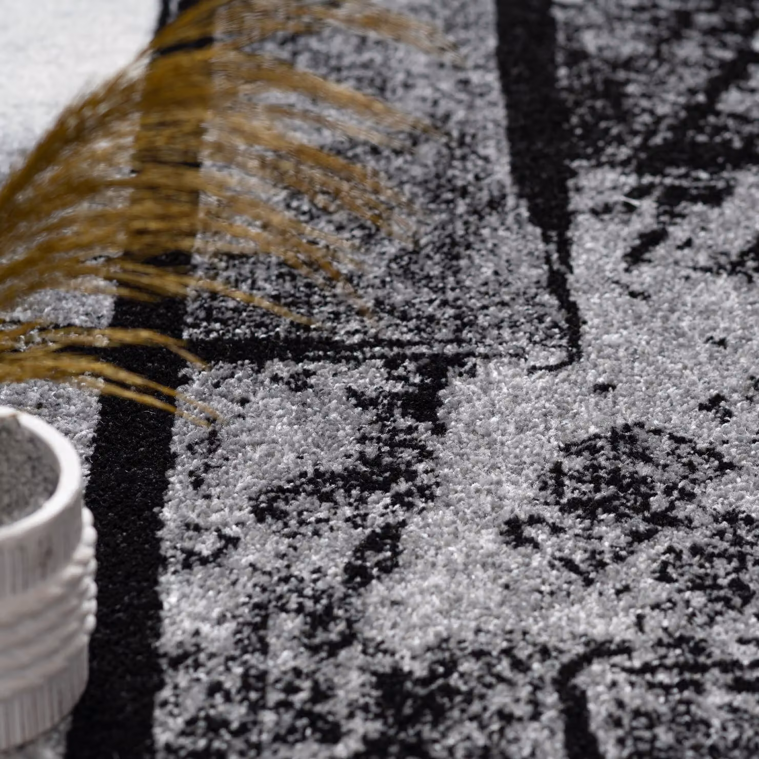 Tappeto Monde moderno con design geometrico grigio e nero L: 290 cm, P: 200 cm – 3