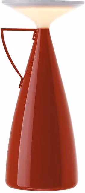 Lampada da tavolo ricaricabile Kartell Camomille rossa con tecnologia LED e funzione dimmable