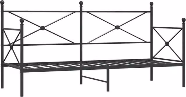 Dormeuse per adulti Design In in acciaio nero senza materasso L: 190 cm, P: 75 cm
