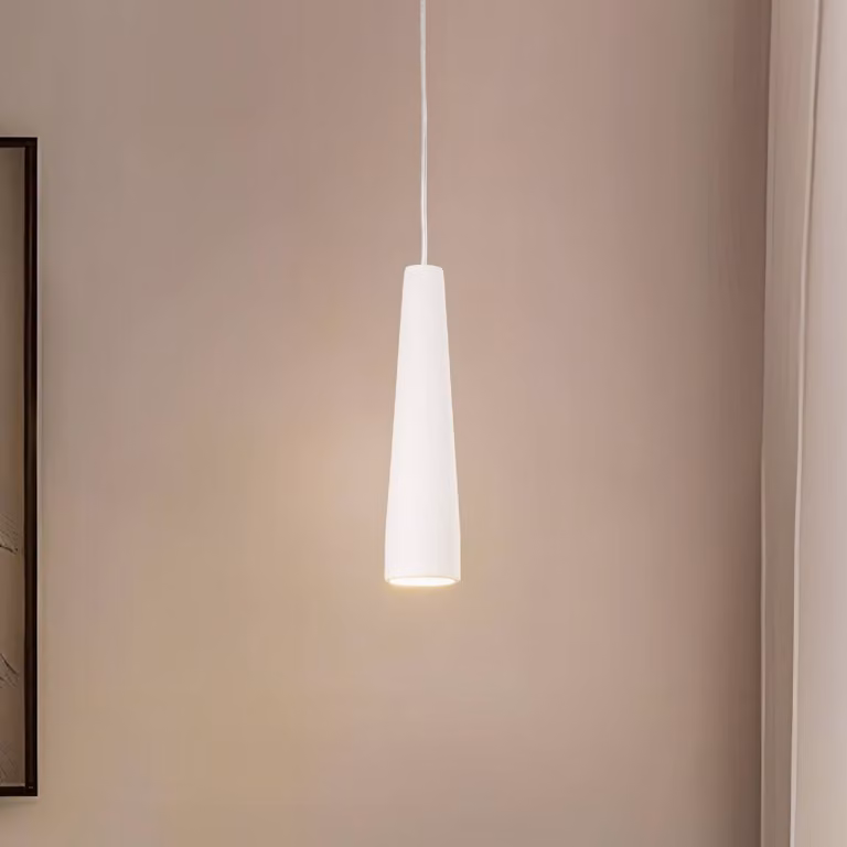 Lampada a sospensione Lectra SOLLUX LIGHTING, dimmerabile, Bianco / Opale, Soggiorno / Sala da pranzo, Ceramica, Moderno, Lampada a sospensione