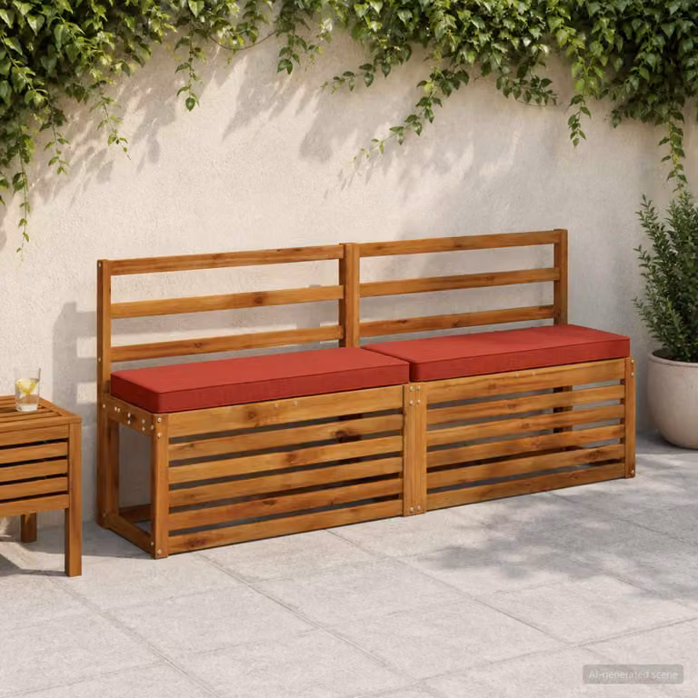 Cuscino per Panchina vidaXL VUGHT in Poliestere Rosso con Rivestimento Lavabile e Resistente ai Raggi UV