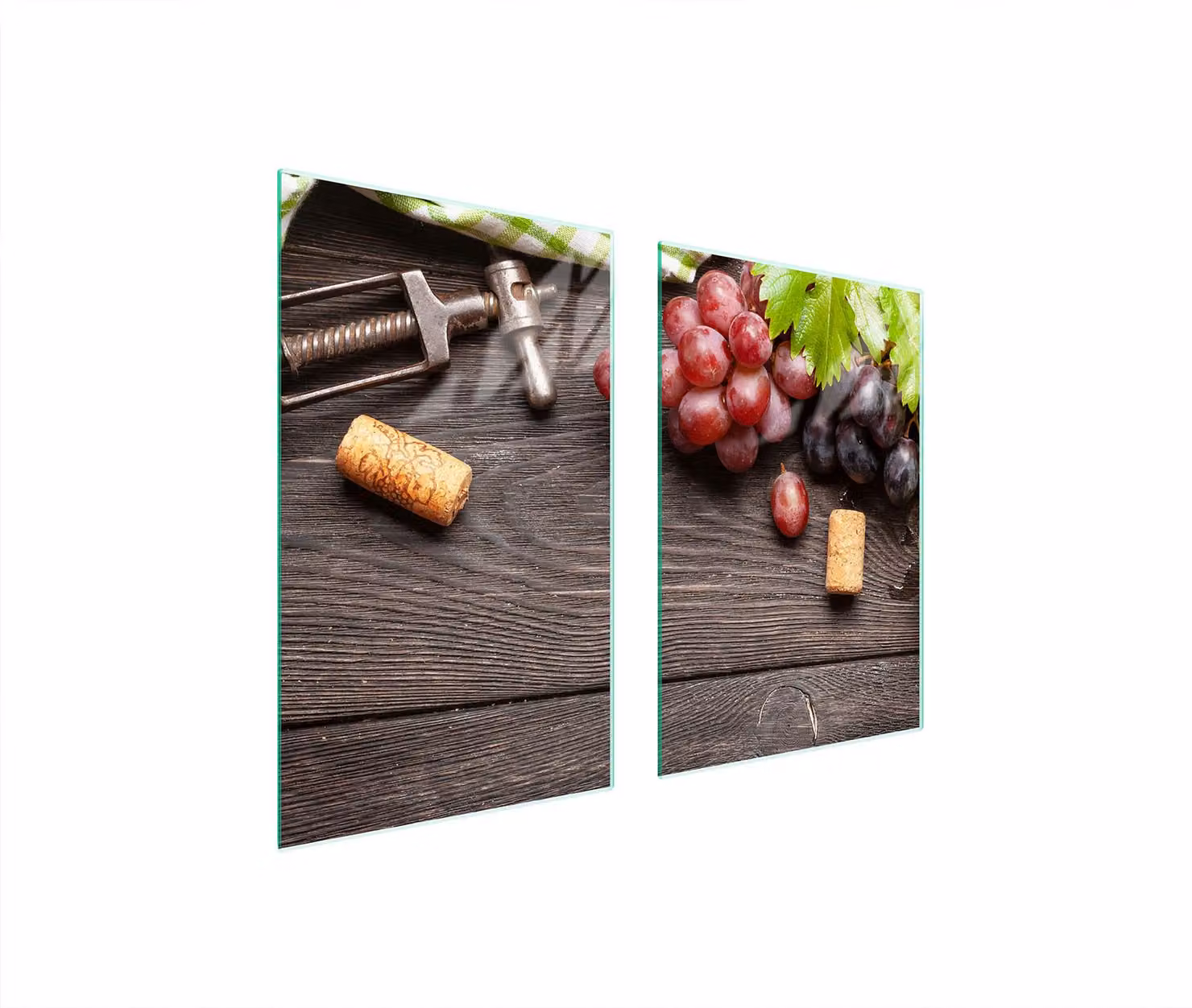 Piano di lavoro in vetro per cucina 65x52 frutta