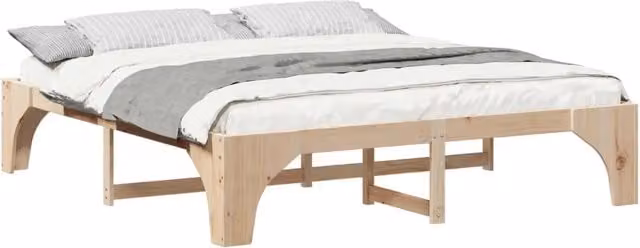 Letto matrimoniale | Letto per adulti | Struttura del letto Marrone 200 x 200 cm Pino massello