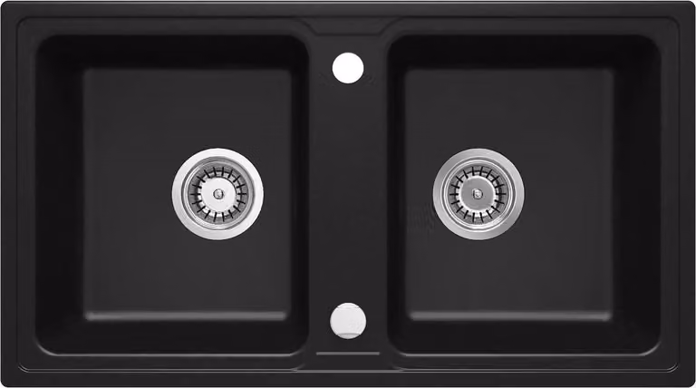 2-bowl granite sink