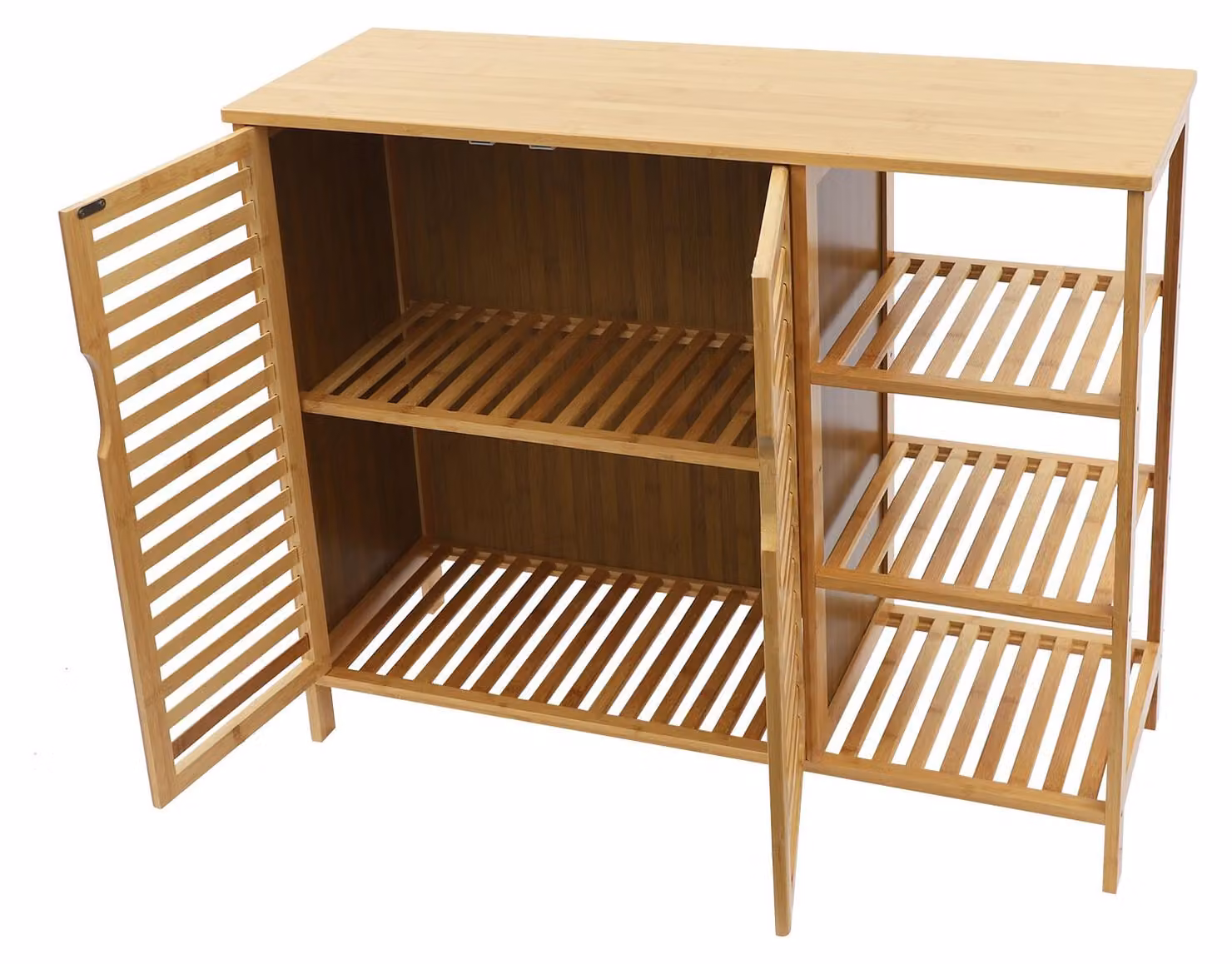 Armadio contenitore in legno, stile bambù, con altezza di 100 cm