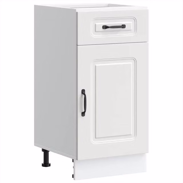 Mobile da cucina moderno bianco in legno composito con vano contenitore L/P/H: 40 x 46 x 81,5 cm