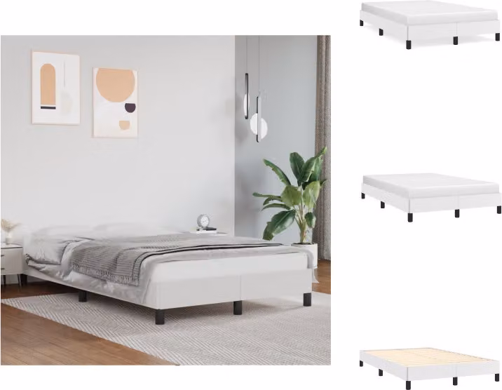 vidaXL Struttura letto bianca 120x200 cm in Pelle finta - Letti e strutture letto