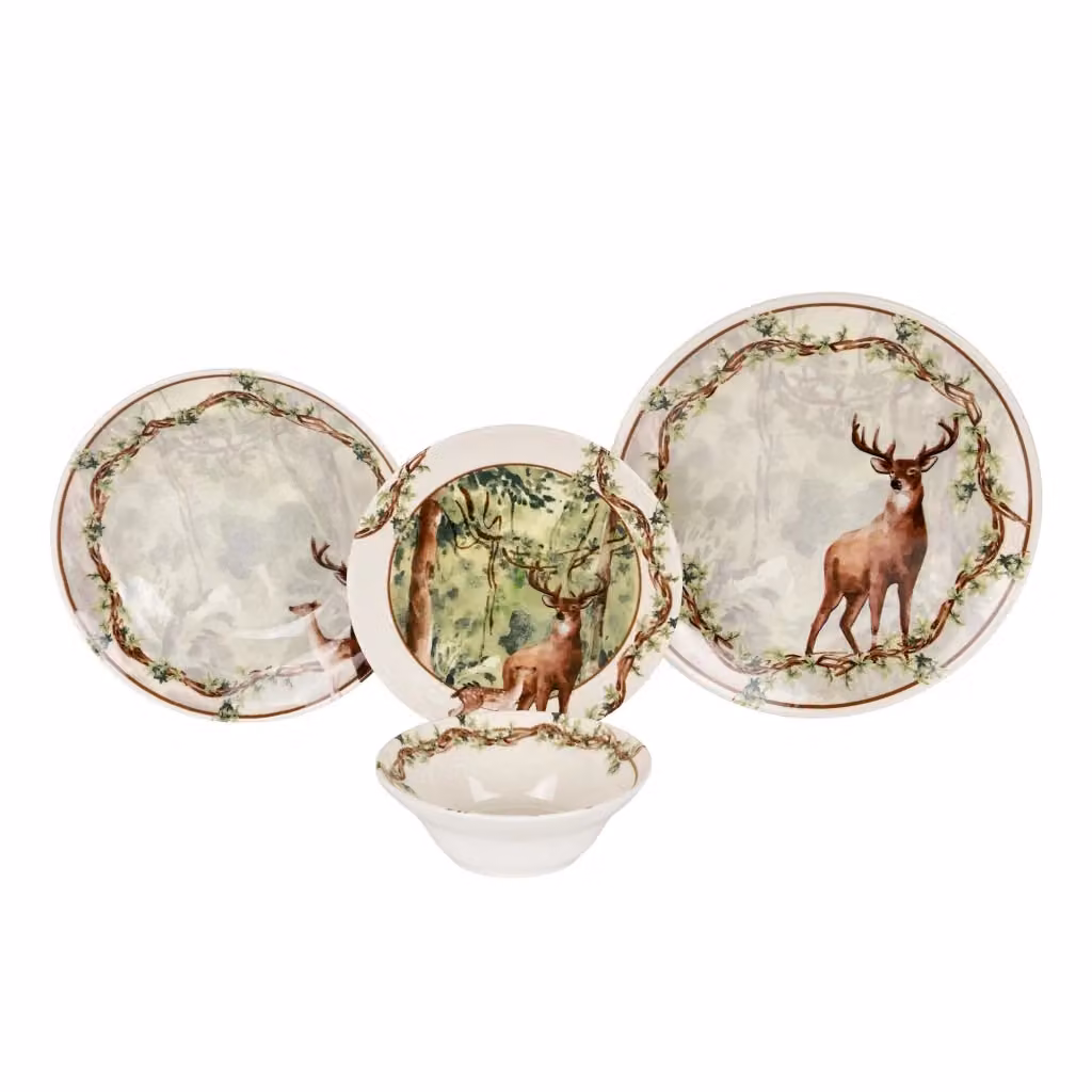 Servizio piatti DMORA Ninose in ceramica, set da 24 pezzi, multicolore – 2