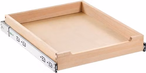Organizzatore Estensibile VEVOR per Armadio e Dispensa, Cassetto Estraibile in Legno Marrone con Chiusura Ammortizzata, L: 43,2 cm, P: 53,3 cm