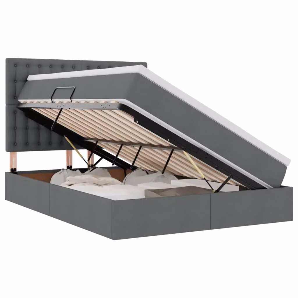 Letto con contenitore e materasso vidaXL Grigio scuro L: 140 cm, P: 190 cm, H: 280 cm – 2