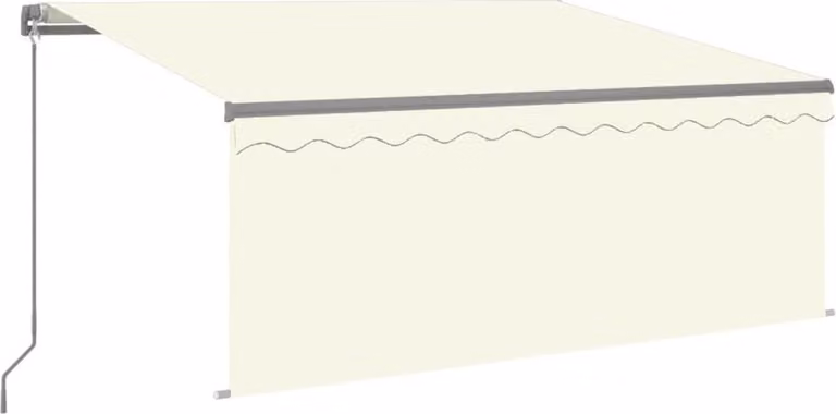Tenda da Sole Retrattile Manuale con LED 3x2,5 m Crema