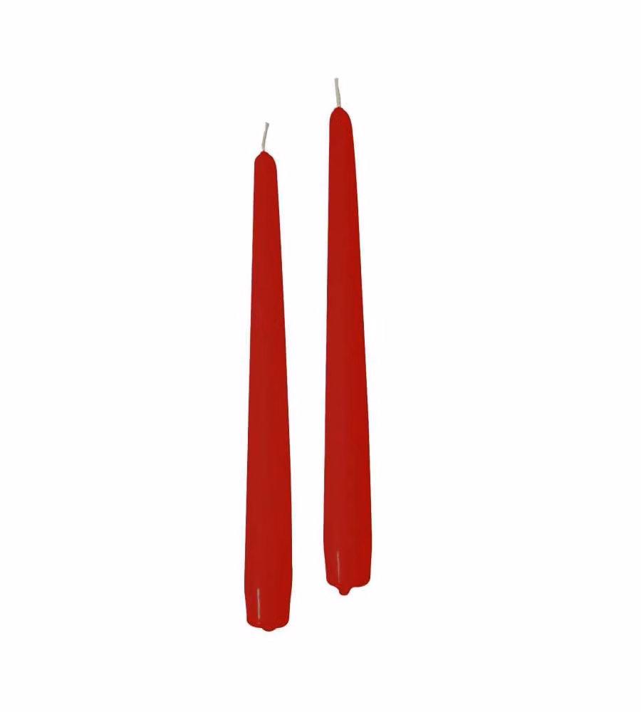 CERERIA DI GIORGIO Candele Coniche Bordeaux 25 cm 2 pz per Decorazione