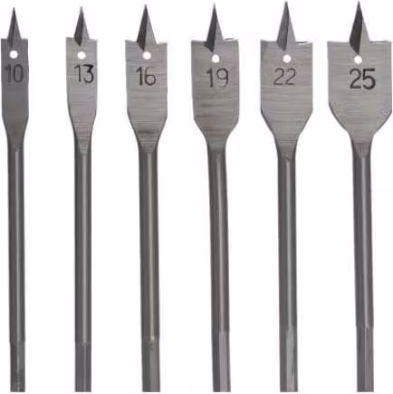 Awtools set di 6 punte per legno a paletta /10-13-16-19-22-25mm/