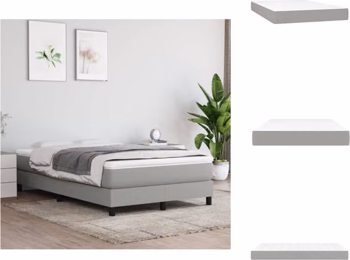 vidaXL Materasso a molle insacchettate grigio chiaro 120x200x20 cm tessuto - Materassi