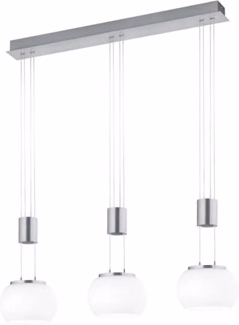 Lampadario LED Madison argento cromato 3 luci Trio 82 cm