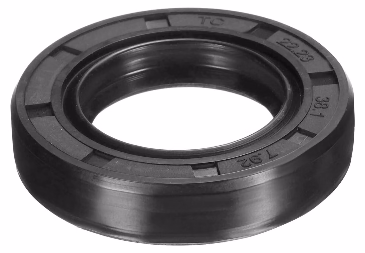 Guarnizione TC, dimensioni 22,23 x 38,1 x 7,92 mm, a doppia labbro, in NBR