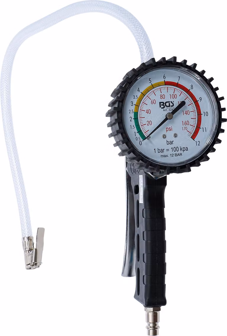 BGS 3242 Pistola di gonfiaggio pneumatici ad aria compressa, 0 - 12 bar