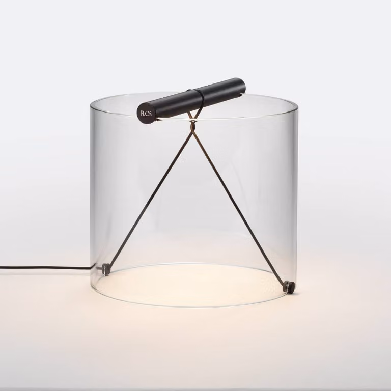 FLOS Lampada da tavolo di design To-Tie T1, dimmerabile, Nero, Soggiorno / Sala da pranzo, Vetro, Design, Lampada da tavolo