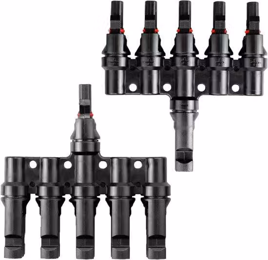 Cavo solare - Splitter 4 in 1 - 1000 V - Nero