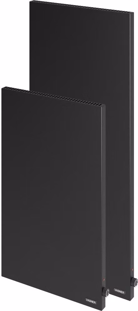 VASNER Konvi VE Nero, riscaldatore elettrico ibrido con termostato da 900 Watt