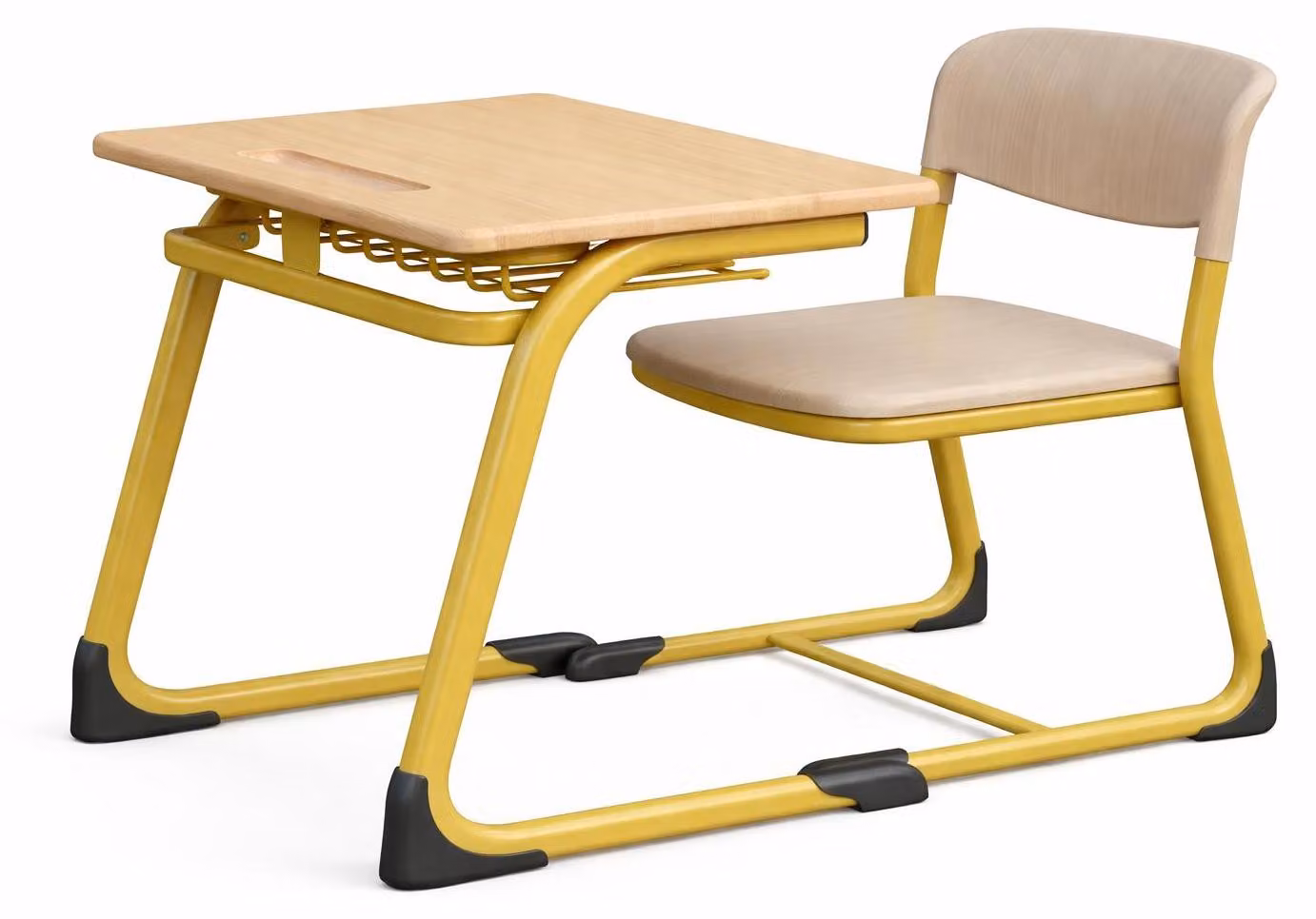 Panca scolastica classica con sedia: robusta, resistente e comoda per gli studenti