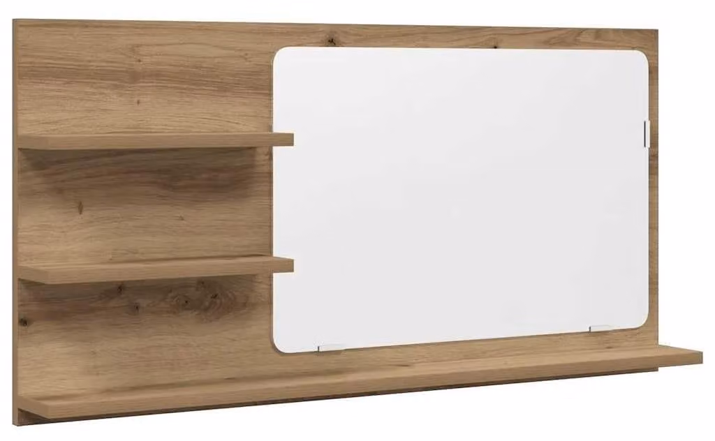 Specchio da bagno con ripiani, dimensioni 90x11x45 cm