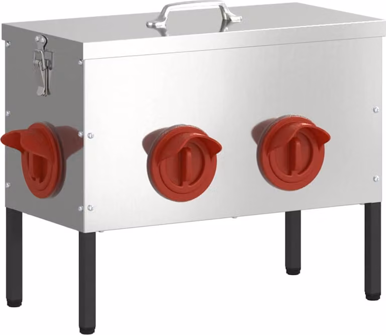 Feeder per pollo Argento 41,5 x 20,5 x 33 cm Acciaio zincato