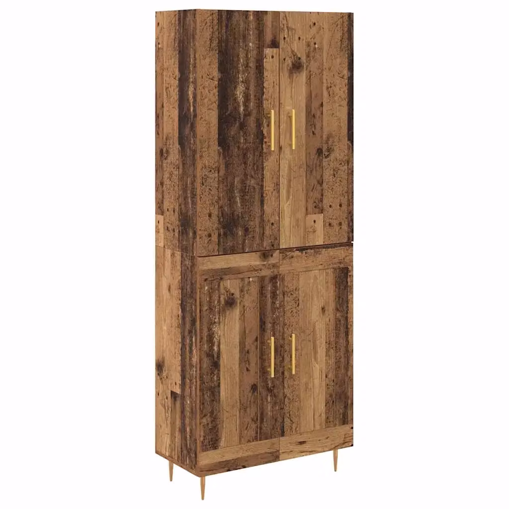 Credenza Buffet Armadio da Cucina e Soggiorno vidaXL in Legno Vecchio Marrone con Ante a Battente L/P/H: 69,5 x 34 x 180 cm – 2