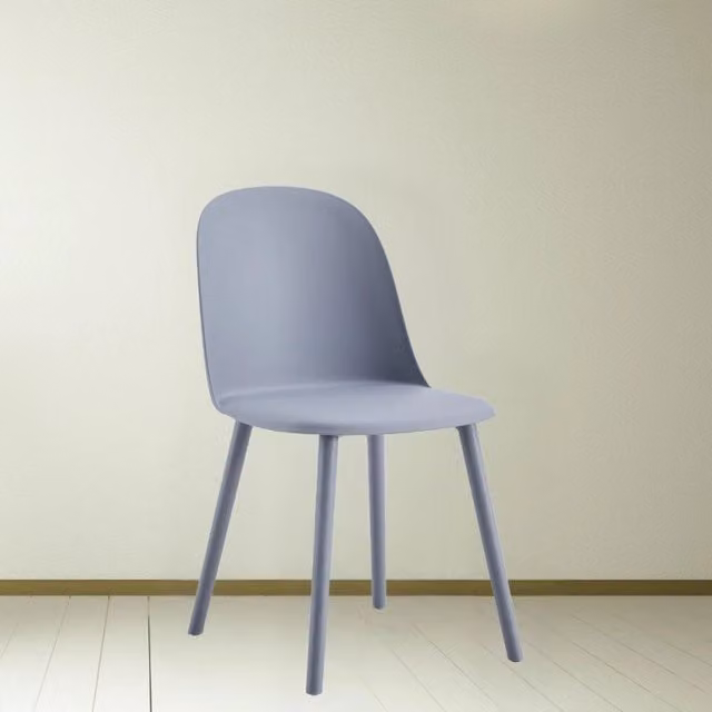 Set di 4 sedie Opale Home EFFEZETA in polipropilene grigio scuro L: 55.5 cm, P: 44 cm, H: 80 cm
