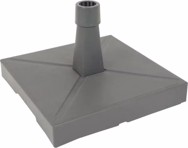 Supporto per ombrellone in plastica/cemento - 20 kg - antracite - 49x49 cm
