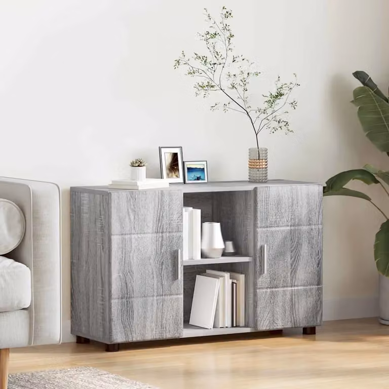 Credenza moderna vidaXL FLORIN grigio opaco L/P/H: 88,5 x 30,5 x 55,5 cm