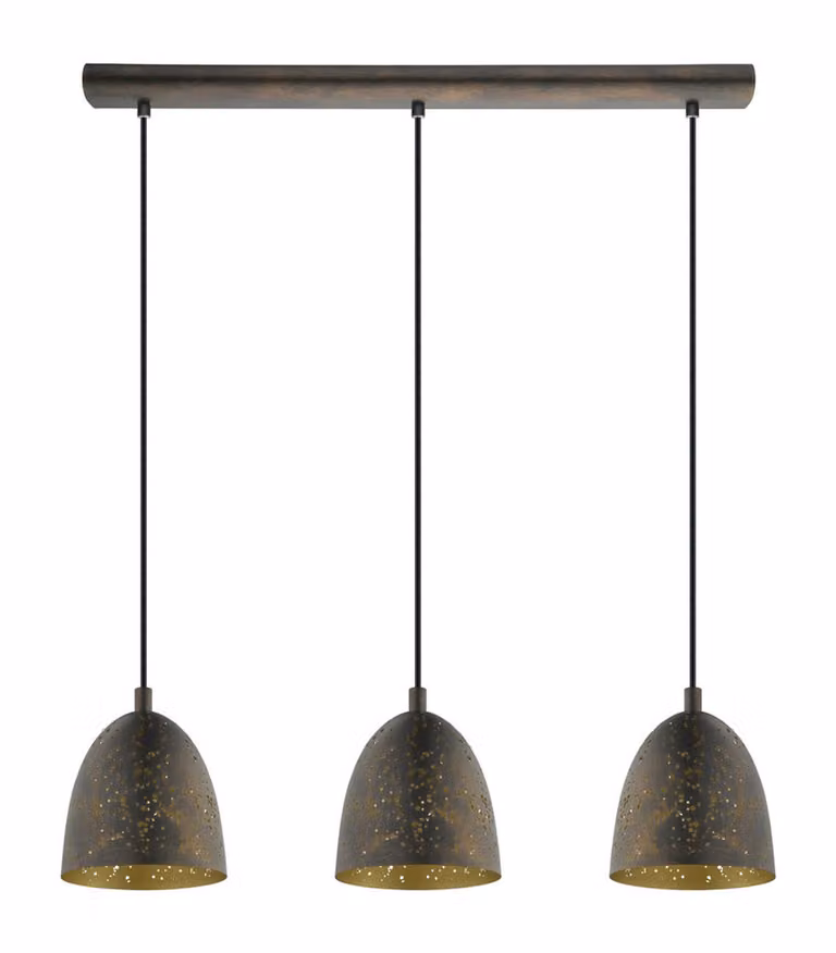 Eglo 49871 Safi lampada a sospensione a 3 luci color oro marrone