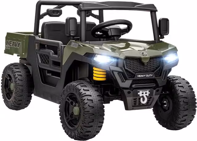 Veicolo Elettrico per Bambini UTV 2 Motori ¨C Xylo ¨C Verde con Bagagliaio e Musica