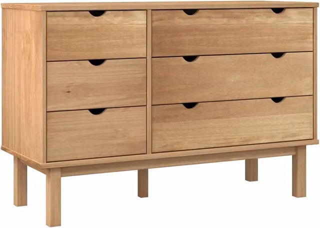 Cassettiera OTTA 111x43x73,5 cm cm in Legno Massello di Pino CFW2749137
