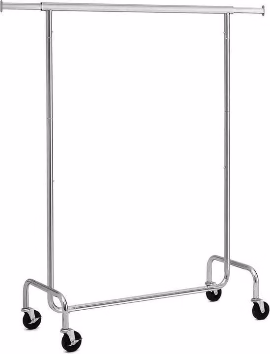 Appendiabiti cromato su rotelle, lunghezza 110-150 cm, portata massima 130 kg
