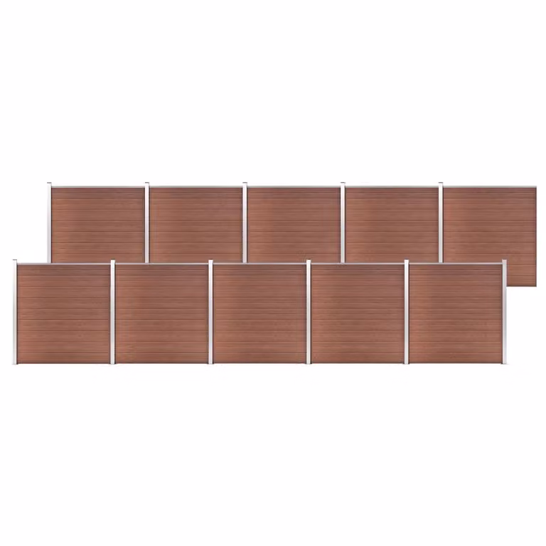 Maison Exclusive - Recinzione da giardino in WPC 1737 x 186 cm, marrone