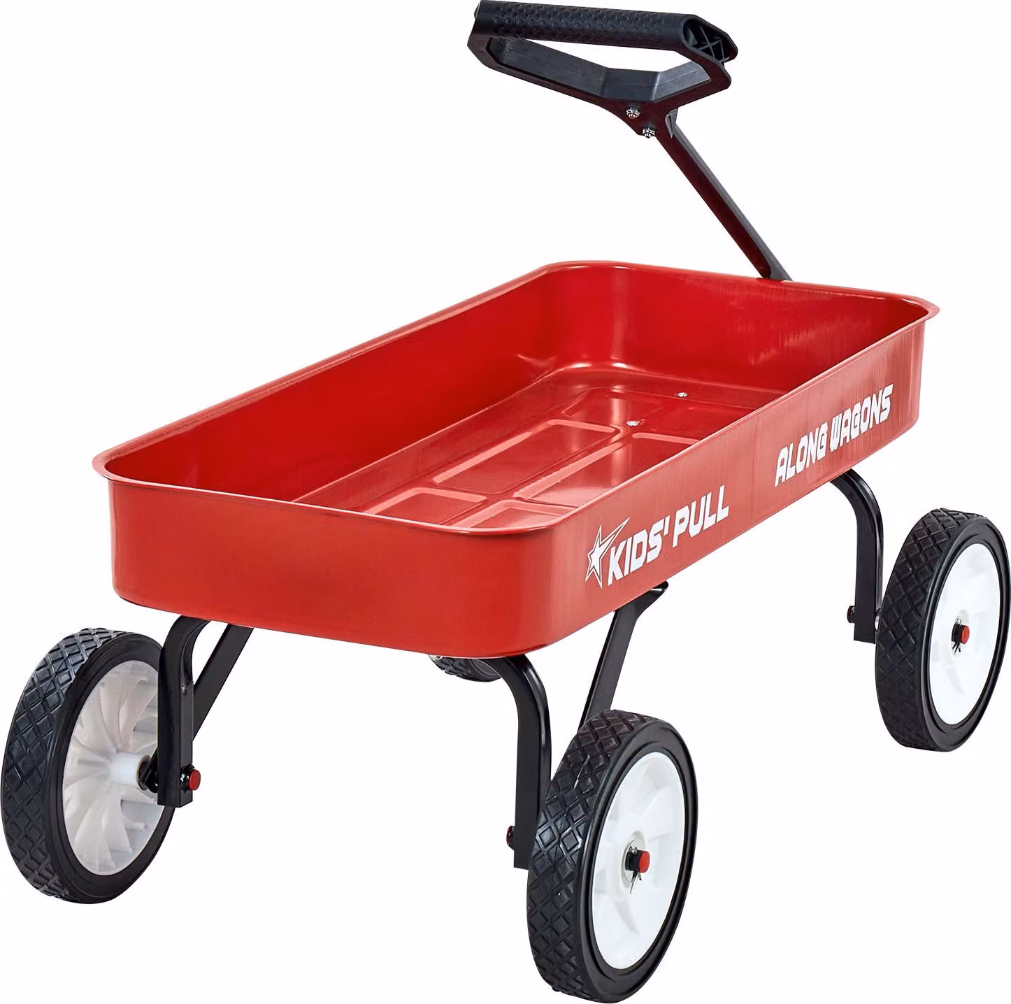 SucceBuy carretto per bambini da 18 mesi, 1010x480x360 mm, carrello di trasporto con capacità di carico fino a 80 kg, carretto con maniglia, perfetto per il giardinaggio, la spiaggia e il campeggio, rosso