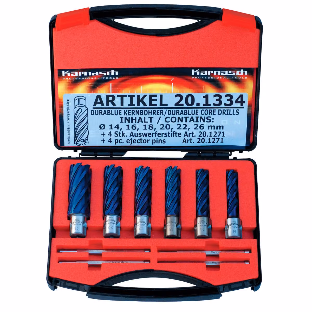 Set di punte a Metallkraft BLUE-LINE PRO 55 Weldon, 38720.1334